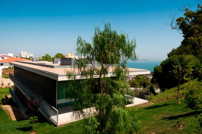 ATELIER CENTRAL ARQUITECTOS, Paço d'Arcos houses, José Martinez Silva, Lisbon, Portugal, Architecture, Concrete