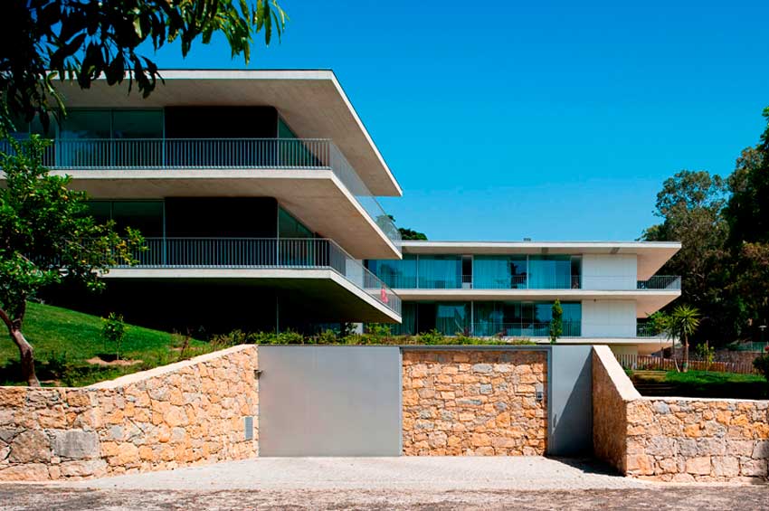 ATELIER CENTRAL ARQUITECTOS, Paço d'Arcos houses, José Martinez Silva, Lisbon, Portugal, Architecture, Concrete