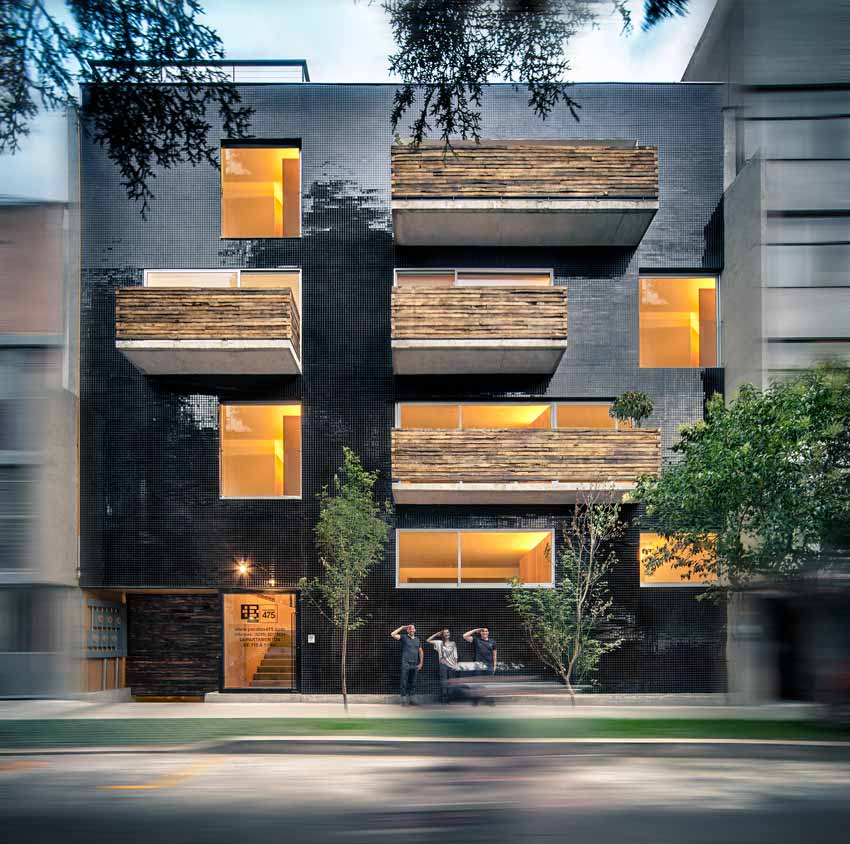 Mexico, Architecture, EDAA,Yácatas 475, building, windows, arquitectura