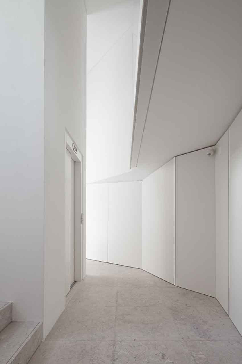 Calçada do Lavra building, Lisbon, Portugal, Architecture, Jorge Mealha, Living, white