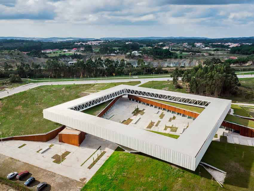 Óbidos Technological Park, Óbidos, Lisbon, Portugal, Architecture, Jorge Mealha, Living, white, Concrete