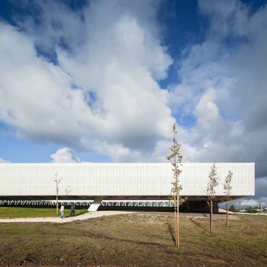 Óbidos Technological Park, Óbidos, Lisbon, Portugal, Architecture, Jorge Mealha, Living, white, Concrete