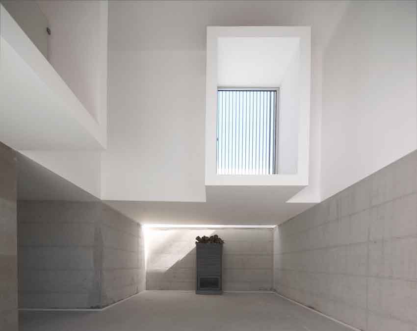 Satão house, house, Lisbon, Portugal, Architecture, Jorge Mealha, Living, white, Concrete