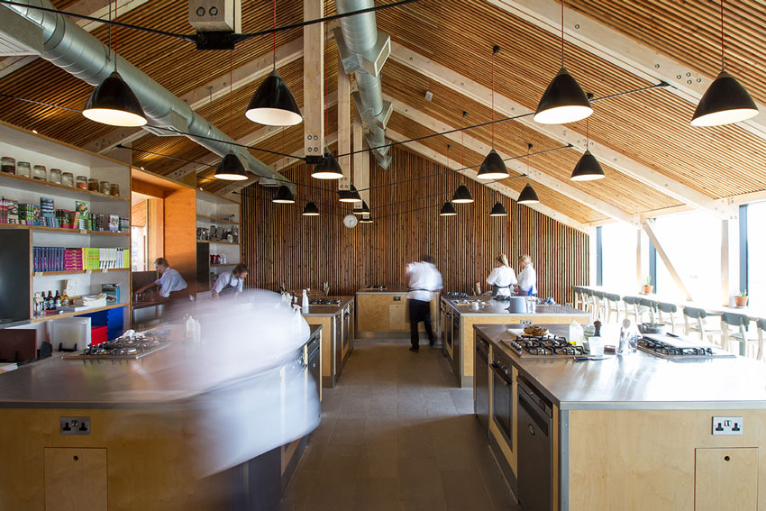 Satellite Architects, England, UK, Architecture, Heatherlands House, Atrium Studio School, River Cottage Cookery School