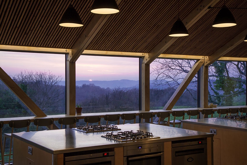 Satellite Architects, England, UK, Architecture, Heatherlands House, Atrium Studio School, River Cottage Cookery School