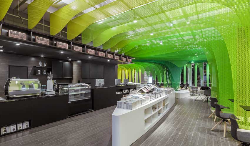 Wutopia Lab, Suzhou, Shangai, Beijing, China, arquitectura, arquitetura, Design, Interiores, Interiors, Metal Rainbow Zhongshu Bookstore