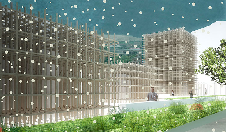 Stefano Corbo Studio -  Tabriz University Competition - The Urban Island 