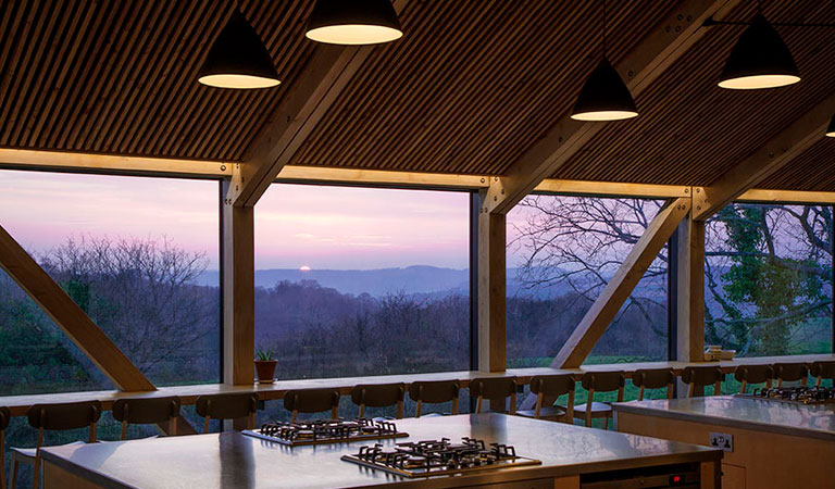 Satellite Architects, England, UK, Architecture, Heatherlands House, Atrium Studio School, River Cottage Cookery School